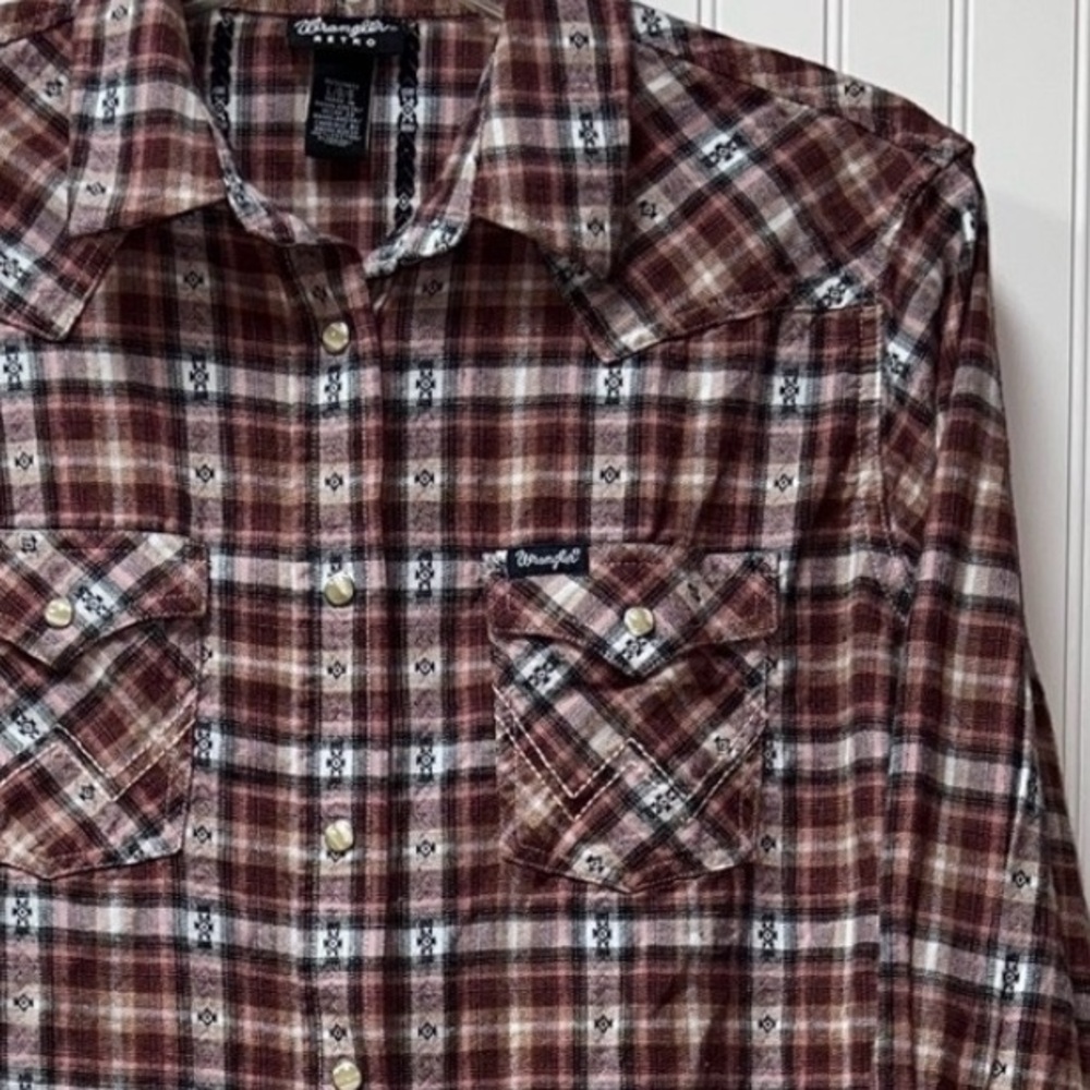 Wrangler Retro Heavy Knit Western Snap Shirt L